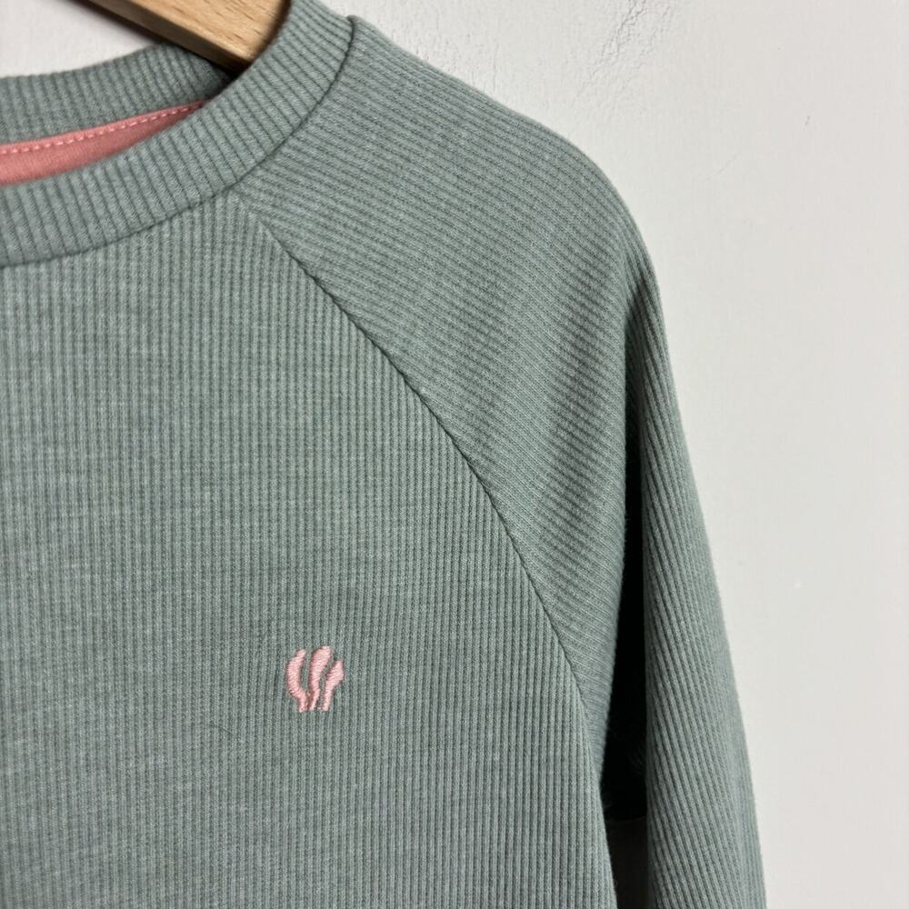 Fatface Green Ribbed Tee - Picture 2 of 4